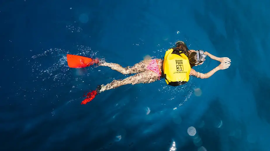 dry bag snorkeling