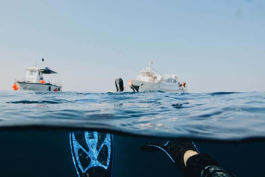 snorkeling by the boat