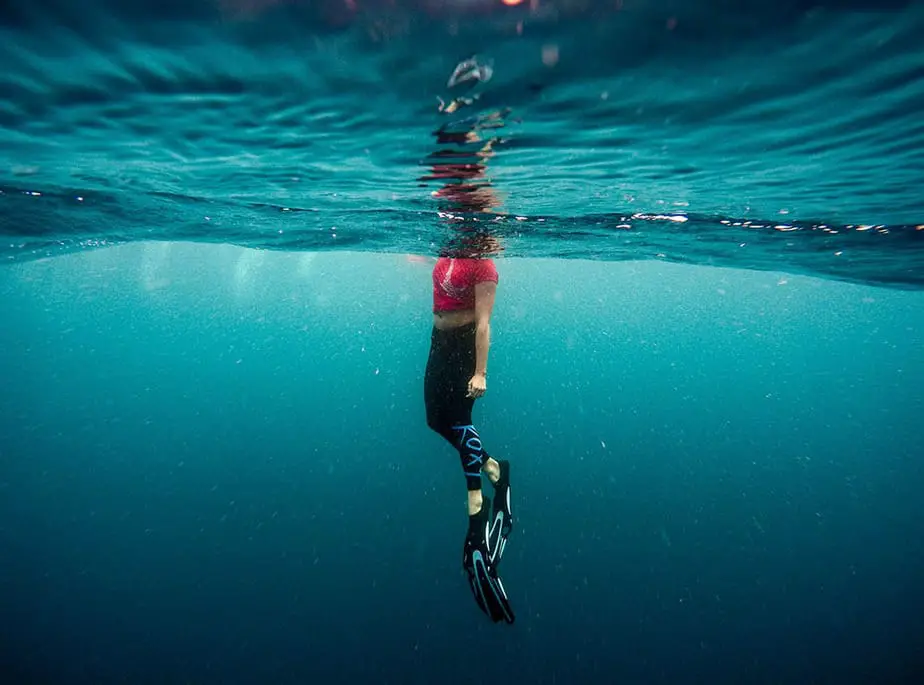 snorkeling with fins