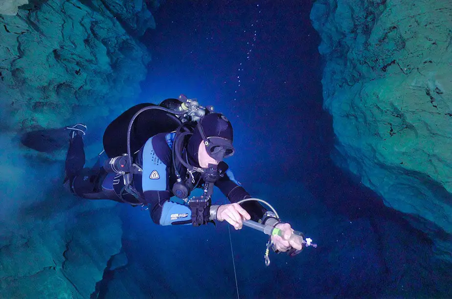 cave diving