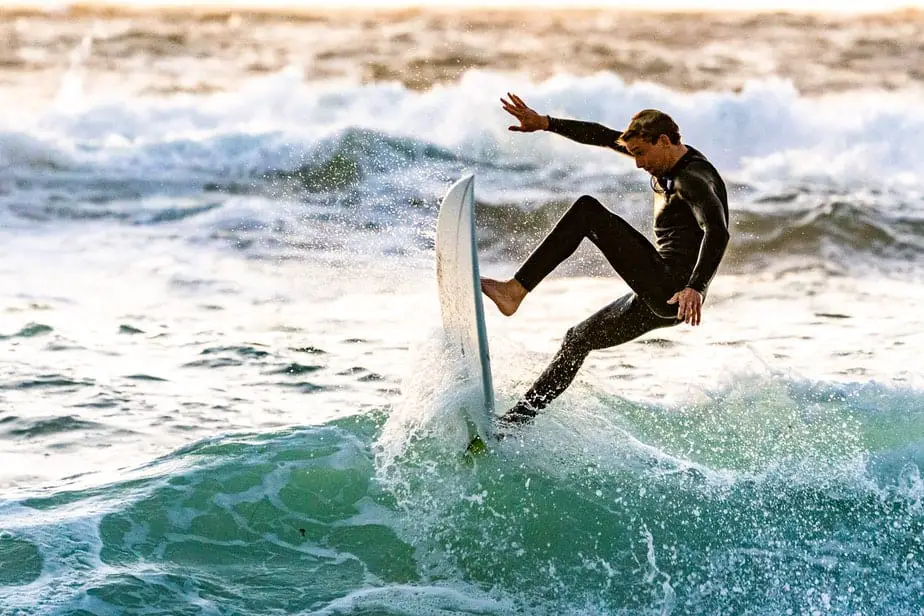 wetsuit in the water