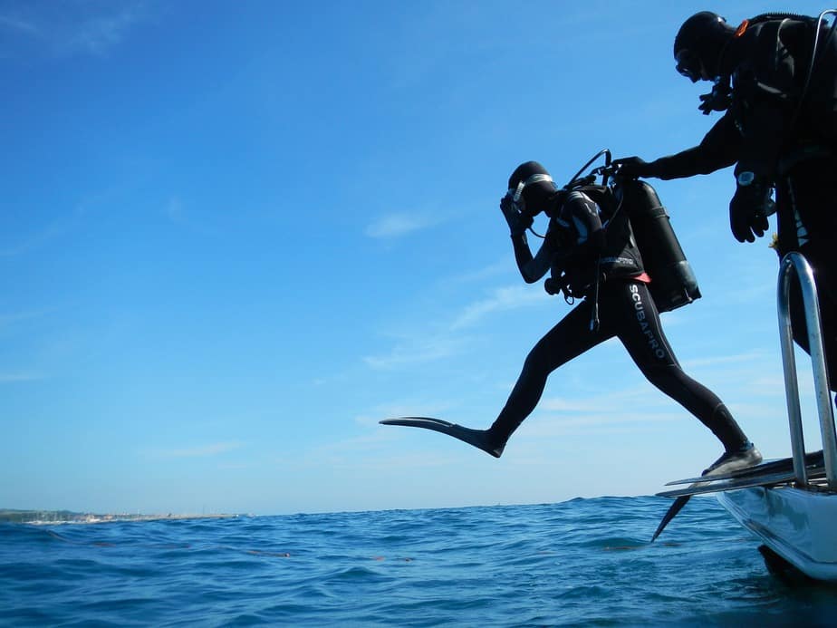 diving from a boat