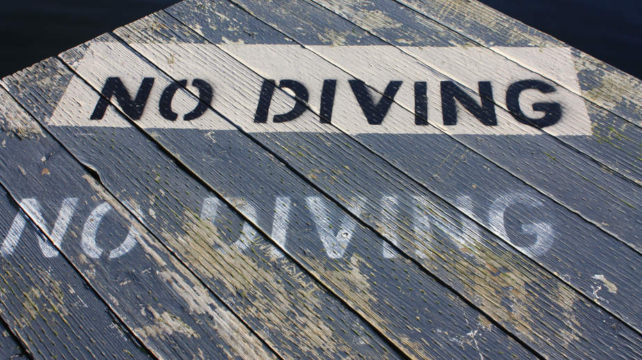 no diving