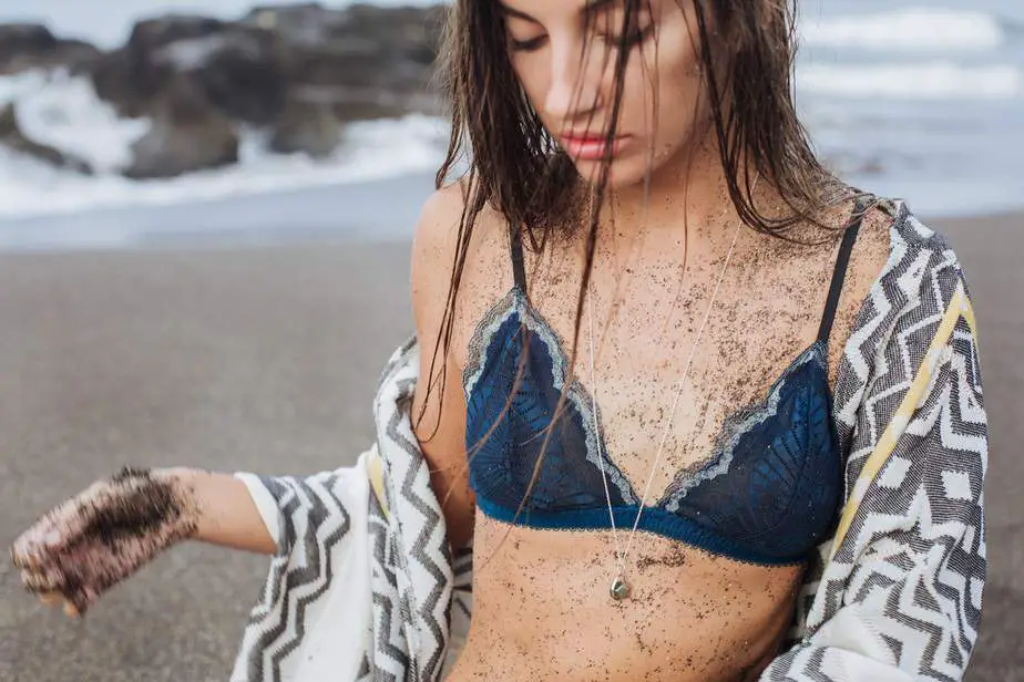 black dots on bathing suit