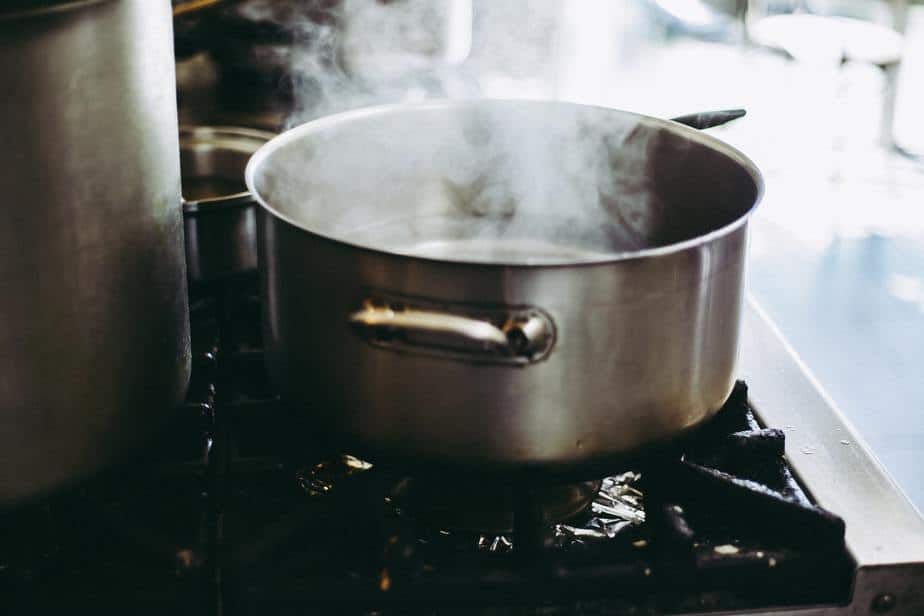 boiling pot of water