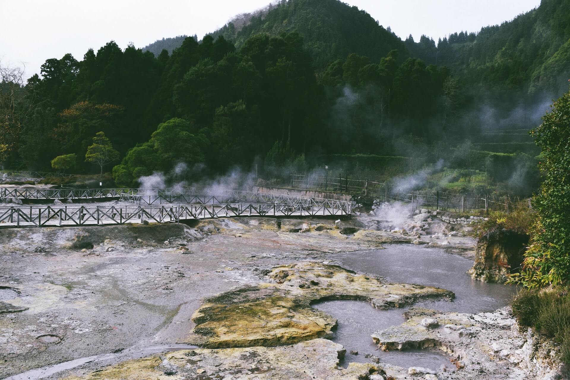 hot spring in the mountains