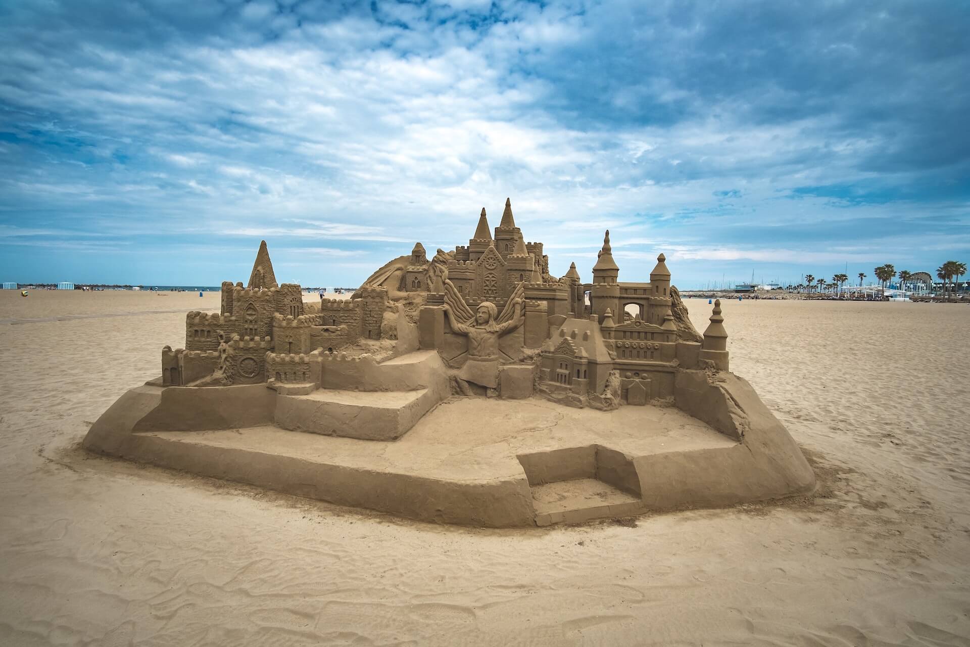 medieval sand castle