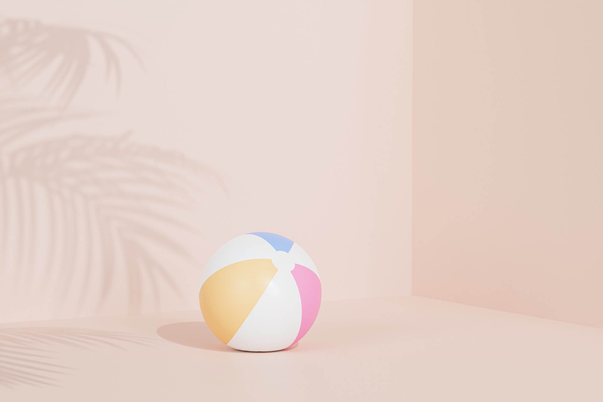 beach ball in beige room